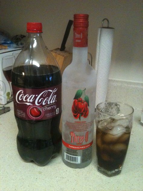 All things cherry! 🍒 cherry vodka cherry coke Vodka Coke, Cherry Vodka, Cherry Coke, Cherry Cherry, Yummy Alcoholic Drinks, Cherry Cola, Pretty Drinks, Diet Coke, Just Girly Things