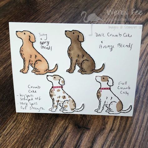 Wendy's Little Inklings: Happy Tails Colour Combos Dog Cards Handmade, Dog Stamp, Dog Sympathy Card, Pet Sympathy Cards, Dog Sympathy, A Golden Retriever, Colour Combos, Happy Tails, Up Dog