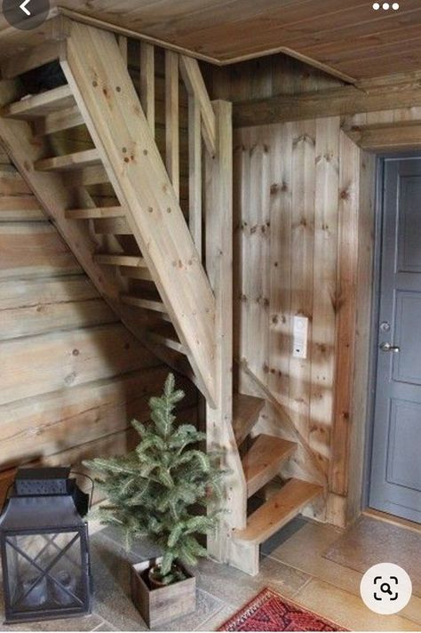 Cabin Stairs, Cottage Stairs, Tiny House Stairs, Loft Stairs, Diy Apartment Furniture, Furniture Small Spaces, Diy Baby Furniture, Attic Remodel, Diy Furniture Hacks