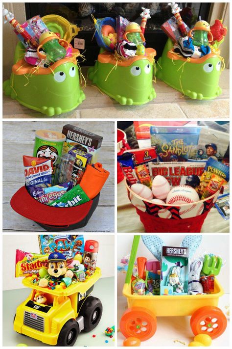 11 Creative Easter Basket Ideas Creative Easter Basket Ideas, Oster Dekor, Unique Easter Baskets, Creative Easter Baskets, Boys Easter Basket, Easter Basket Ideas, Kids Easter Basket, Unique Easter, Easter Basket Diy