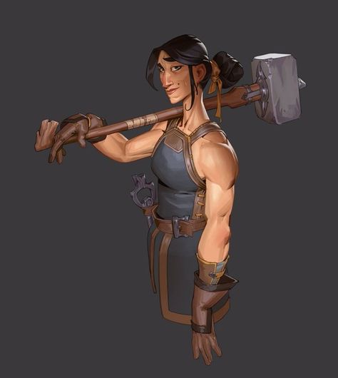 FixTheDeadCat sur X : "Artstation got it, no reason you couldn’t see that big ass blacksmith in all her glory ! https://t.co/Q24tnCqi0U" / X Fantasy Blacksmith Aesthetic, Forge Concept Art, Black Smith Character Design, Blacksmith Anime, Anime Blacksmith, Blacksmith Outfit, Blacksmith Character Design, Female Blacksmith, Npc Ideas