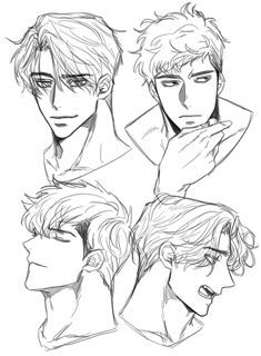 19 Hair tips ideas in 2022 | art reference poses, how to draw hair, anime drawings tutorials Man Face Reference Drawing Anime, Male Face Expressions Drawing, Men Faces Reference Drawing, Manwha Head Reference, Mad Side Profile Drawing, Anime Men Face Reference, Anime Man Face Reference, Men Hair Styles Drawing Reference, Male Drawing Base With Hair