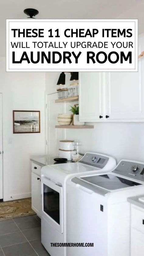 Discover budget-friendly tips and tricks to achieve your dream laundry room makeover! From small space solutions to clever hacks, learn how to transform your laundry area into a stylish and functional oasis without breaking the bank. Room Makeover On A Budget, Laundry Room Decor Ideas, Narrow Laundry Room, Full Closet, Dream Laundry Room, Makeover Tips, Laundry Room Ideas, Small Laundry Rooms, Tiny Space