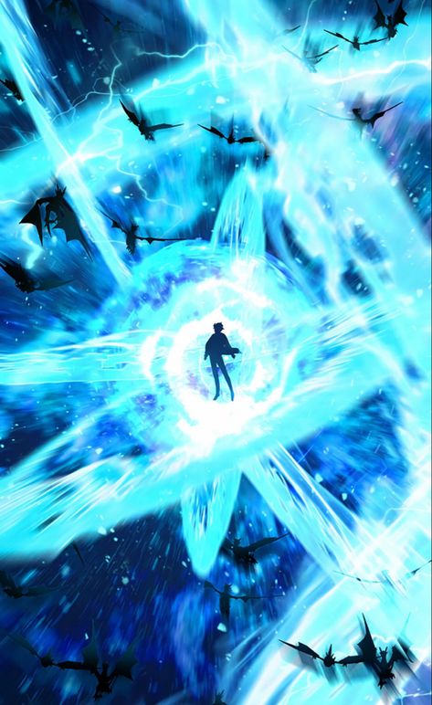 Water And Ice Powers, Electric Powers Art, Anime Electricity Powers, Blue Fire Powers, Anime Powers Magic, Anime Ice Powers, Wind Magic Aesthetic, Anime Lightning Powers, Galaxy Powers