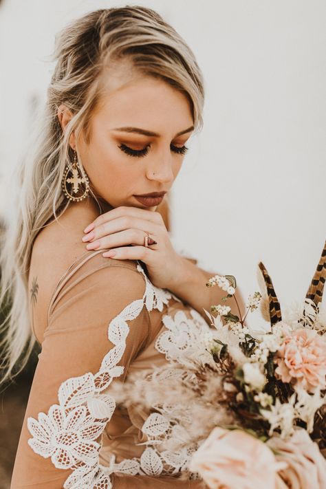 Glamping Wedding, Boho Wedding Makeup, Marfa Tx, Glamping Weddings, Boho Makeup, Wedding Hairstyles And Makeup, Desert Boho, Wedding Makeup For Brown Eyes, Bridal Braids