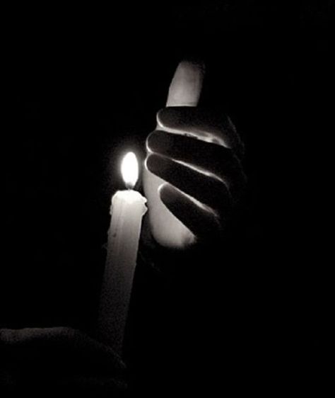 Everyone chooses his color in life. Someone - sunny yellow, someone - cloudy grey, and some -... Candle Black And White, Hand Black And White, Light In Dark, Lady In Black, Craft From Waste Material, Dark Art Photography, Sunny Yellow, Black Candles, Dark Photography