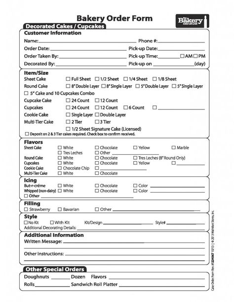 Ordering a custom cake from Walmart is not difficult and all you need to do is to complete Walmart bakery cake order form and bring it to your neighbourhood Walmart bakery store. Walmart Bakery Cakes, Cupcake Order Form, Cake Order Form Template, Wedding Cake Order Form, Bakery Order Form, Walmart Bakery, Walmart Cakes, Cake Order Form, Costco Cake