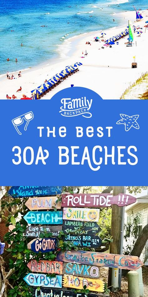 Are you looking for the best beaches on 30A? Read our travel guide to learn where to park, which beaches are the best with kids and the family, which areas have the best things to do, the best activities, and the best restaurants! #30A #beachvacation #familyvacation #familytravel #beach Beach Vacation Tips, Where Is Bora Bora, 30a Beaches, 30a Florida, 30a Beach, Seaside Florida, Florida Restaurants, Panama City Beach Florida, Beach Towns