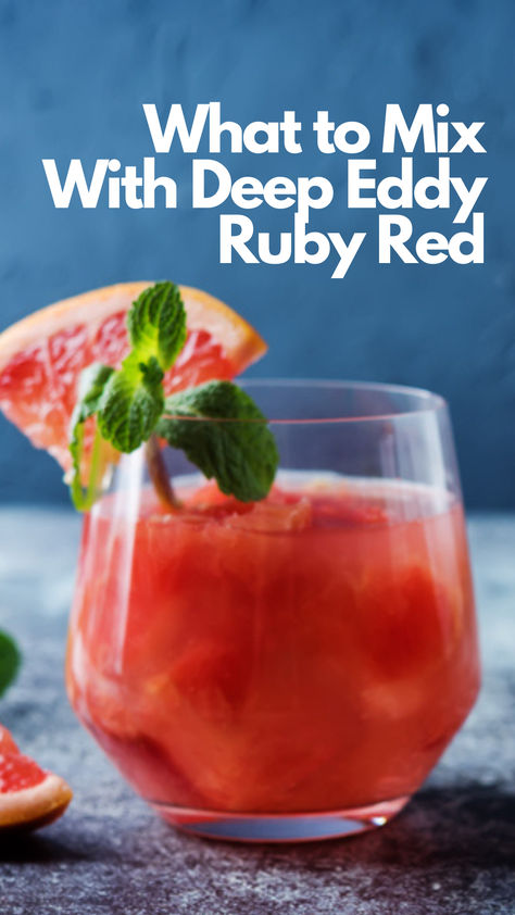 Deep Eddy Ruby Red Ruby Red Vodka Drinks Recipe, Deep Eddy Ruby Red Vodka Recipes, Deep Eddy Grapefruit Vodka Recipes, Grapefruit Vodka Drinks, Grapefruit Drink, Prosecco Drinks, Deep Eddy Vodka, Grapefruit Vodka, Grapefruit Recipes