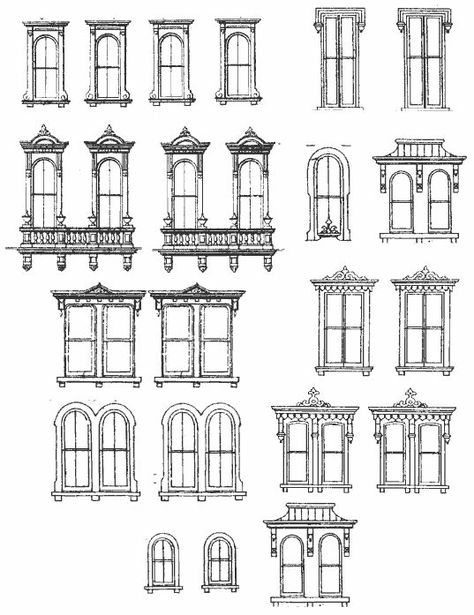 Window Options, Victorian Windows, Antique Window, Gothic Windows, Victorian Buildings, Architecture Concept Drawings, Architecture Drawing Art, Victorian Houses, Victorian Architecture