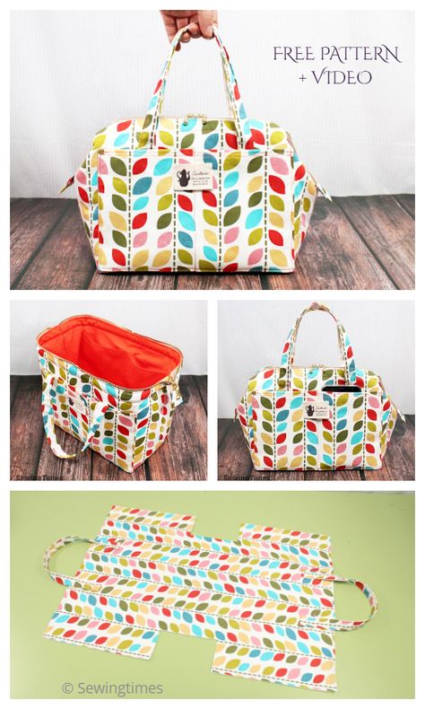 Sewing Tutorials Bags, Tote Bag Pattern Free, Fabric Tote Bag, Sac Diy, Frame Fabric, Folded Fabric, Diy Bag Designs, Bag Pattern Free, Diy Bags Patterns