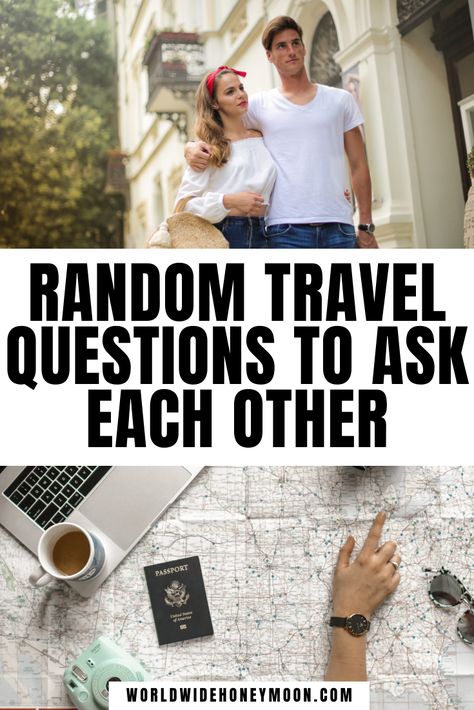 Random travel questions | Travel Questions Instagram | Travel Questions Fun | Travel Questions For Couples | Travel Questions to Ask Questions To Ask Each Other, Questions For Couples, For Couples, Questions Instagram, Travel Questions, Couples Travel, Romantic Adventures, Couples Vacation, Couple Questions