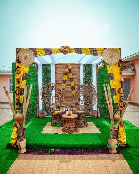 African Traditional Wedding Decoration, Lobola Decor, African Wedding Theme, Blue Wedding Decorations, Wedding Setup, Wedding Car Decorations, Wedding Reception Backdrop, African Theme, Dinner Party Decorations