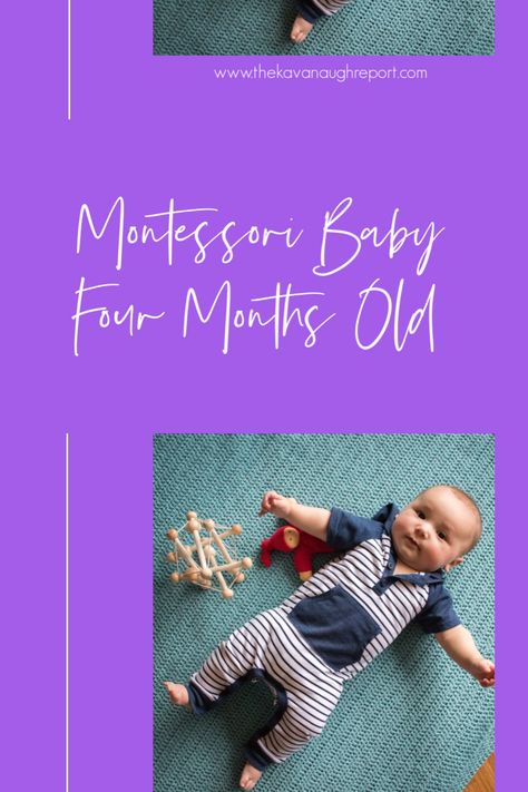 Montessori Babies at Four-Months-Old Diy Toys For Babies, Montessori Baby Activities, Toddler Placemat, Montessori Method, Montessori Lessons, Baby Toys Diy, Toys For Babies, Baby Activities, 6 Month Old Baby