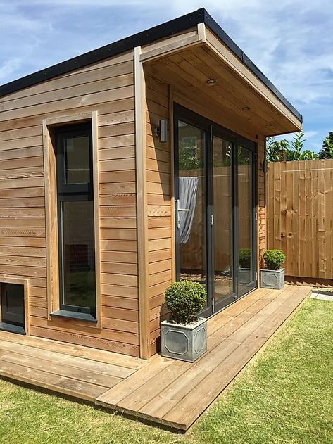 Garden Office Shed, Office Shed, Garden Room Ideas, Garden Cabins, Summer House Garden, Garden Workshops, Backyard Studio, Backyard Office, Office Gym