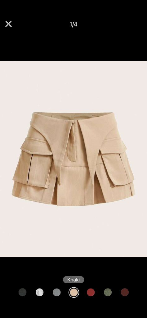 SHEIN ICON Gorpcore Flap Pocket Fold Pleated Detail Cargo SkirtI discovered amazing products on SHEIN.com, come check them out! Shein Icon, Cargo Skirt, Amazing Products, Flap Pocket, Skirt, Quick Saves