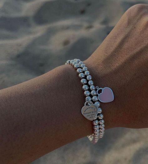 Tiffany Bracelet Stack, Charm Bracelets For Girls, Silver Bracelet Stack, Tiffany And Co Bracelet, Dope Jewelry Accessories, Chain Bracelet For Women, Bracelet For Girls, Tiffany And Co Jewelry, Tiffany Bracelets