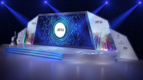 STAGE DESIGNED FOR "DEYAAR GROUP" LAUNCH PROJECT-ATRIA. on Behance Event Booth Design, Office Wall Design, Concert Stage Design, Feature Wall Design, Corporate Event Design, Event Booth, Stage Set Design, Event Stage, Stage Backdrop