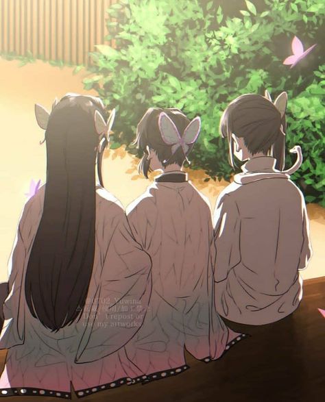 Yoriichi Kokushibo, Demon Slayer Fanart Shinobu, Zenitsu Nezuko, Sister Wallpaper, Anime Siblings, Anime Butterfly, Anime Sisters, Demon King Anime, Anime Crafts