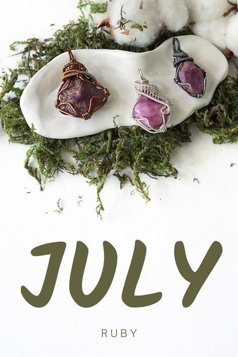 July Birthstone is Ruby #july #birthstone #ruby Powerful Crystals, Birthstones By Month, Raw Crystal Jewelry, Ruby Crystal, Power Crystals, Necklace Ring, July Birthstone, Herkimer Diamond, Raw Crystal