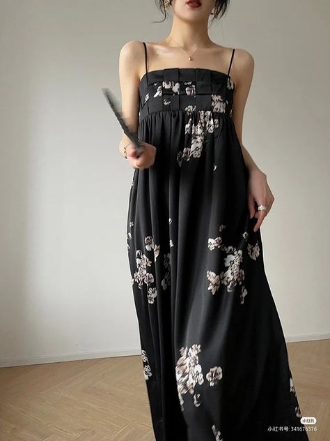 Shadow Flower, Rare Clothing, Plum Blossoms, Stylish Short Dresses, Sleeveless Skirt, Retro Print, Modest Fashion Outfits, Vogue Fashion, Loose Dress