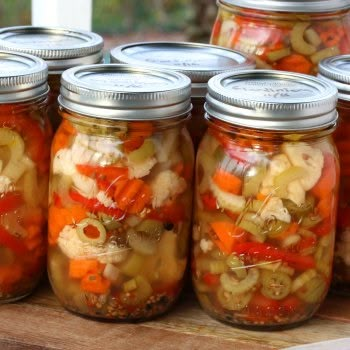 By Type of Dish Archives - Page 6 of 13 - The Daring Gourmet Chicago Style Giardiniera Recipe, Homemade Giardiniera Recipe, Giardiniera Recipe, Muffuletta Sandwich, Canning Ideas, Canning Food, Antipasto Platter, Pickled Veggies, Pickled Vegetables