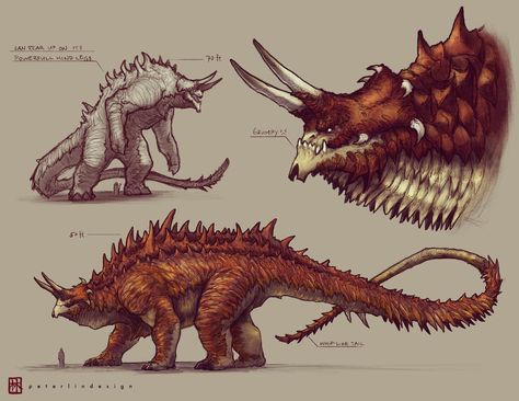 ArtStation - Tarrasque Redesign Kaiju Design, Monster Hunter Art, Beast Creature, Creature Artwork, Cool Monsters, Kaiju Art, Curious Creatures, Fantasy Beasts, Alien Concept Art