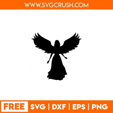 Free Angel Svg Files For Cricut, Angel Outline, Angel Svg, Svg Shapes, Cricut Svgs, Cnc Ideas, Free Angel, Free Svg Files For Cricut, Laser Ideas