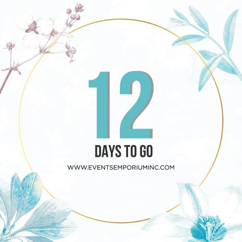 Loads of goodness coming your way, and only 12 days left to go! 😱  Let the countdown begin! 😃 . . . #eventsemporium #letthecountdownbegin #12daystogo #staytuned #feelingexcited #comingsoon #newproducts #lotsofsurprises #newshoppingexperience 12 Days Countdown, Countdown Begins, 13 Days To Go Countdown Birthday, 2 Days To Go Countdown Birthday Quotes, 12 Days To Go Countdown Birthday, 6 Days Left Countdown Birthday, 12 Days To Go Wedding Countdown, 11 Days To Go Countdown Birthday, 7 Days To Go Countdown Birthday