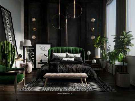 Check out my @Behance project: "green bedroom"   urban jungle , black bedroom , green bedroom , cactus , bedroom decor , minimalism , aztec print , gold and black Green And Black Bedroom, Jungle Project, Bedroom Behance, Black And White Bedroom, Green Bedroom Decor, Gold Bedroom Decor, Bedroom Girl, Black Bedroom Design, Black Bedroom Decor