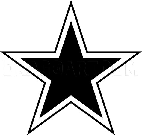 How To Draw The Dallas Cowboys, Dallas Cowboys, Step by Step, Drawing Guide, by Dawn | dragoart.com Dallas Cowboys Star Tattoo, Cowboy Star, Dallas Cowboys Tattoo, Dallas Cowboys Crafts, Football Paintings, Cowboys Helmet, Lion King Tattoo, Dallas Cowboys Star, Draw Logo