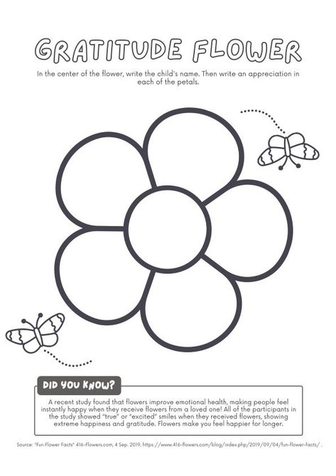 Gratitude Flower Activity, Gratitude Activity For Kids, Grateful Activities For Kids, Values Activities, Gratitude Flower, Kindness Worksheets, Psychology Activities, Healing Activities, Gratitude Activities For Kids