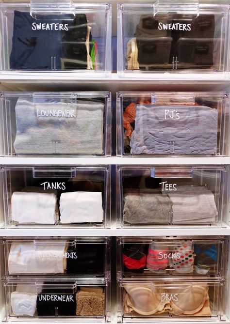 Shop Clear Sweater Drawer on LTK, the easiest way to shop your favorite influencers. Organize Closet Shelves, Closet Organization Bedroom, Dresser Top Organization Ideas, Bedroom Organization Hacks, Dresser Top Organization, Organize Closet, Diy Clothes Storage, Best Closet Organization, Organized Closet