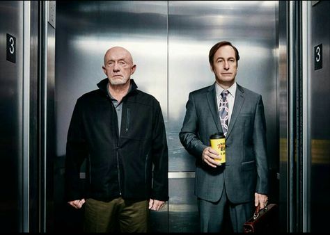 Mike and Saul Mike Ehrmantraut, Jonathan Banks, Best Shows On Netflix, Jimmy Mcgill, Better Call Saul Breaking Bad, Vince Gilligan, Saul Goodman, Aaron Paul, Bryan Cranston