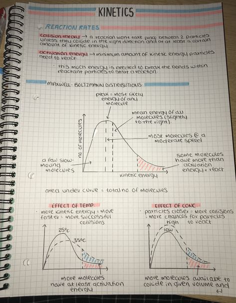 Rate Of Reaction Notes, Chemistry Study Notes Aesthetic, Physics Energy Notes, Kinetic Energy Notes, Rates Of Reaction Chemistry Notes, Science Notes Ideas Middle School, Chemistry A Level Aesthetic, Igcse Chemistry Notes, Biomechanics Notes