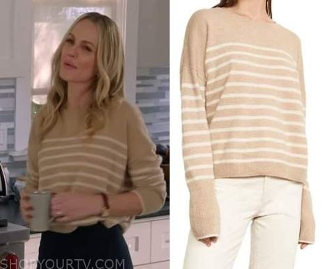 Beige Striped Sweater Outfit, All American Season 5, Beige Sweater Outfit, Baker Clothes, Striped Sweater Outfit, Holiday 2024, Where To Buy Clothes, White Striped Sweater, Stripe Outfits