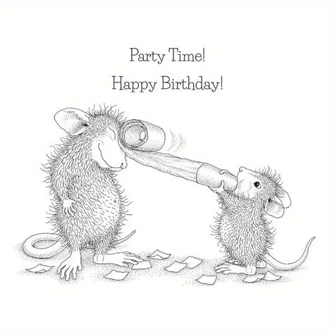 Mouse Series Clear Stamps Sets Card Making ：congratulate！happy Birthday！my Good Friend Clear Stamps For Diy Craft Art Handmade Gift Blessing Birthday Thanks Card Christmas Card - Temu Huge Birthday Cake, House Mouse Stamps, Mouse Designs, Party Horns, Line Images, House Of Mouse, Mouse Drawing, Birthday Thanks, Photo Album Diy