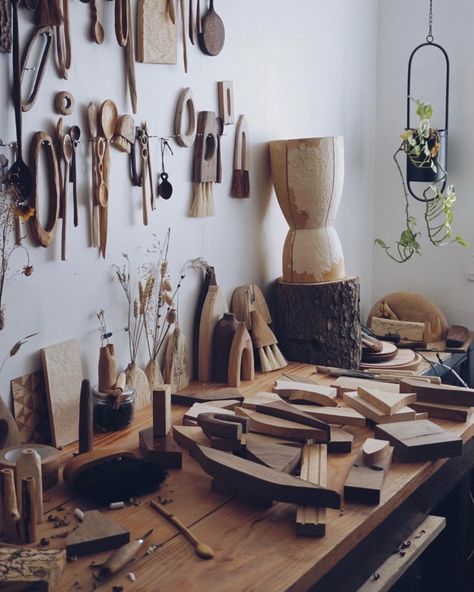 Hand Carved Wooden Spoons, Wooden Objects, Wood Kiln, London Artist, Wood Wax, Household Tools, Wood Spoon, Breakfast Table, Crystal Palace