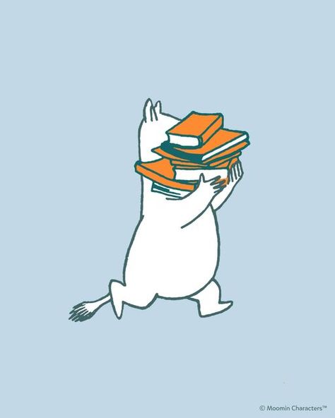 Moomin Reading, Cute Moomin Icons, Moomin Art, Moomin Wallpaper, Moomin Characters, International Literacy Day, Literacy Day, 8 September, Moomin Valley