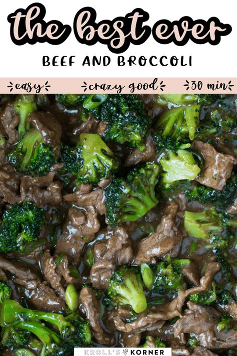 Beef and Broccoli: This takeout style easy beef and broccoli recipe comes together in just 30 minutes, loaded with tender slices of flank steak and vibrant green broccoli all coated in the most perfect, sweet and savory ginger-garlic sauce. It’s quick, easy to make and made with mostly pantry staple ingredients. #beefandbroccoli #dinner #easydinner #asian #lowcarb #chowmein #broccolibeef Chinese Beef And Broccoli, Best Marinade, Beef Broccoli Stir Fry, Easy Beef And Broccoli, Chinese Beef, New Recipes For Dinner, Beef Broccoli, Beef And Broccoli, Broccoli Recipe