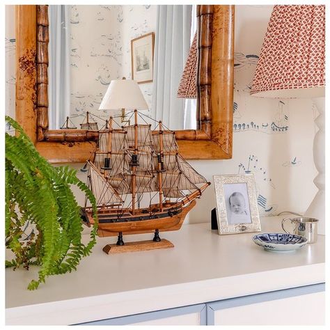 Ship Themed Nursery, Attic Bunkroom, Ship Nursery Theme, Sailor Themed Nursery, Nautical Nursery Ideas, Vintage Nautical Nursery, Vintage Sailboat Aesthetic, Vintage Sailboat Nursery, Submarine Nursery