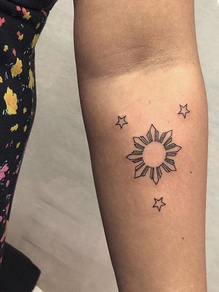 Filipino Sun Tattoo, Rising Sun Tattoos, Filipino Tattoo, Filipino Sun, Tattoos Infinity, Filipino Tattoos, Tattoos Mandala, Sun Tattoos, Sun Tattoo