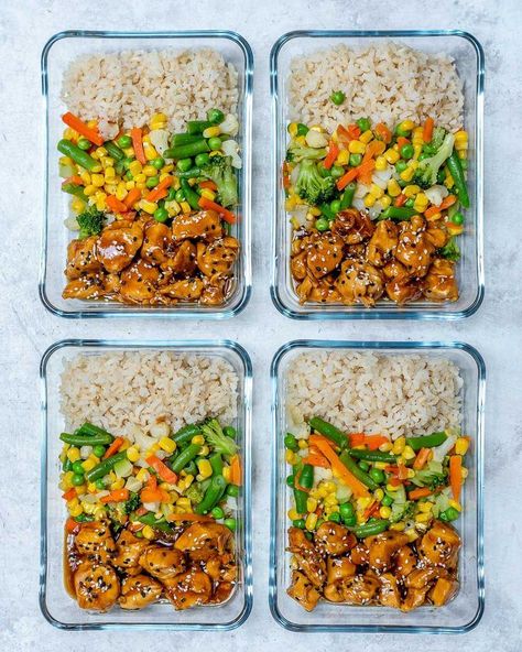 Chicken Breast Meal Prep Recipes, Teriyaki Chicken Bowls, Diet Lunch Ideas, Makanan Rendah Kalori, Pollo Teriyaki, Clean Meal Prep, Resep Smoothie, Chicken Bowls, Plats Healthy