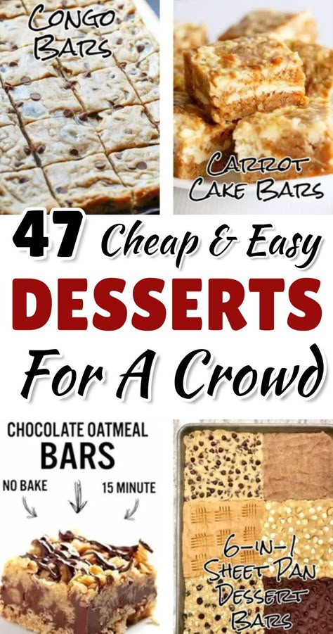 Large Batch Desserts, Cheap And Easy Desserts, Easy Desserts For A Crowd, Quick And Easy Desserts, Cheap Desserts, Easy Party Desserts, Fast Desserts, Brunch Cake, Potluck Desserts