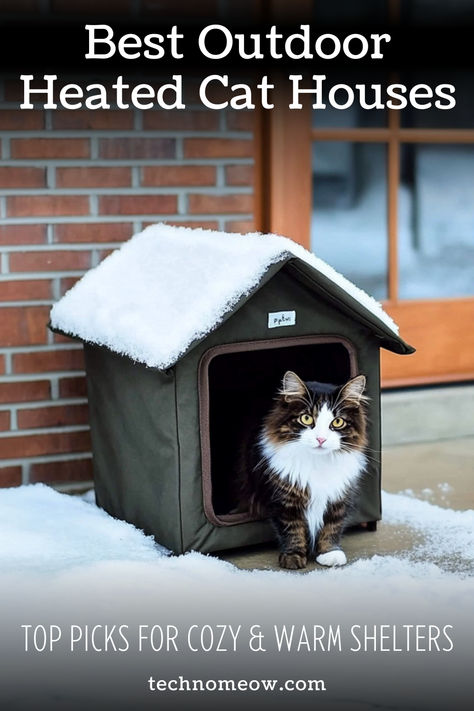 Give your feline the comfort they deserve with the best outdoor heated cat houses! These shelters are designed to keep your cat warm, safe, and dry during chilly weather. Whether you have an outdoor cat or want to create a cozy space for your indoor kitty to enjoy the outdoors, our top picks offer weatherproofing, durable materials, and easy-to-use heating systems. Perfect for keeping your cat snug all year round! Cat House Outdoor Winter, Cat Shelters For Winter, Heated Outdoor Cat House, Outside Cat House, Heated Cat House, Heated Cat Bed, Kitty Girl, Cat Houses, Cat House Diy