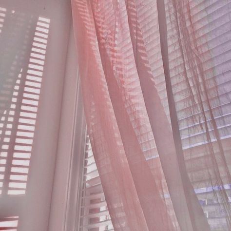 #pink #aesthetic #curtains #windows Pink Curtain Aesthetic, Pastel Pink Curtains, Pink Window Aesthetic, Fem Aesthetic, Aesthetic Curtains, Mean Girls Aesthetic, Tall Windows, Uni Room, Pink Curtains