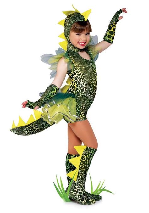 I love this!!!!! Girl Dinosaur Costume, Dino Dance, Recital Themes, Character Dance Costumes, Crocodile Costume, Girly Dinosaur, Dinosaur Costumes, Kids Dinosaur Costume, Dino Dig