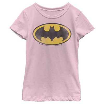 The citizens of Gotham City never need fear as long as one of these officially licensed DC Comics Batman Distressed Bat Logo Girls' Graphic T-Shirts is around! Join the Dark Knight on his next great adventure with a cool Batman design that shows off an eye-catching iconic distressed bat logo printed across the front! Gotham needs a hero and not be left in darkness, put on this tee and save them in style! Vintage Halloween Shirt, Pink Cute Clothes, T-shirt Aesthetic, Christmas Wishlist Clothes, Stuff To Print, Thrifted Graphic Tee, Aesthetic Graphic Tees, All Over Print Tshirt, Cute Pink Top