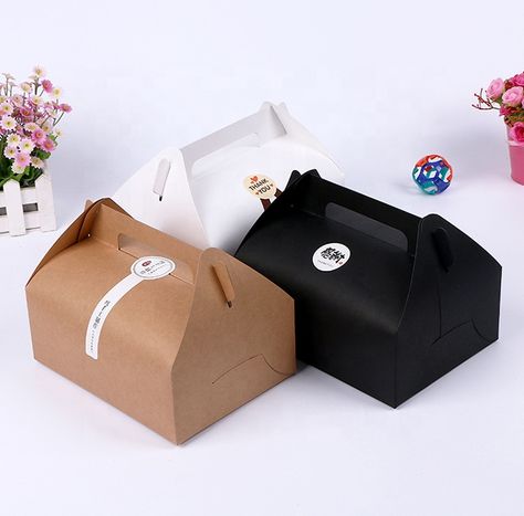 Food Delivery Packaging, Cake Boxes Packaging, Brownie Packaging, Bakery Packaging Design, Takeaway Packaging, Paper Cake Box, Bread Packaging, Kraft Paper Packaging, Mini Torte