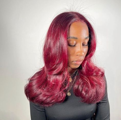 Burgundy Hair Dye, Silk Press Natural Hair, Cherry Coke, 2023 Love, Red Hair Inspo, Sew In Hairstyles, Love Day, Quick Weave Hairstyles, Girls Natural Hairstyles